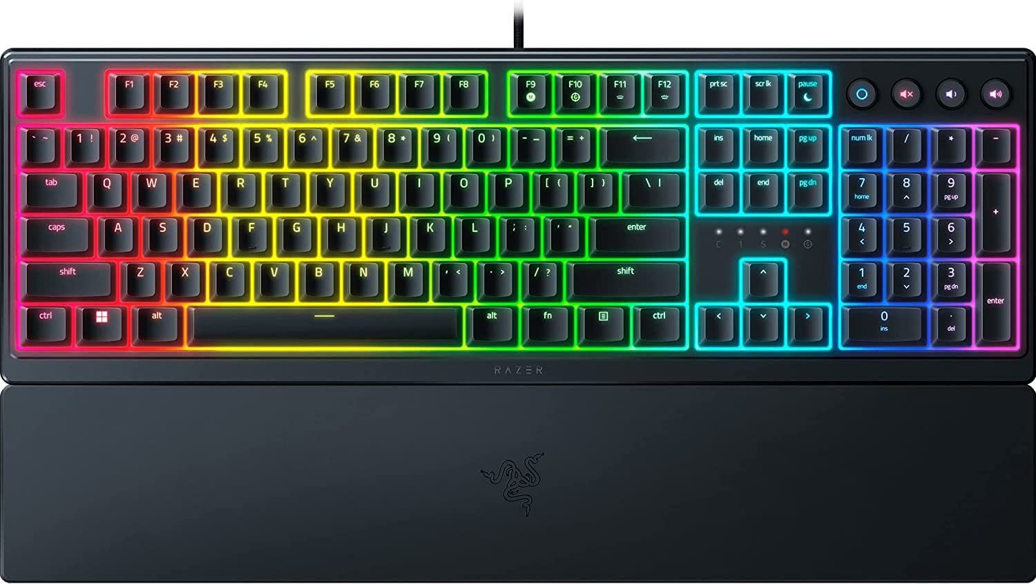 Razer Ornata V3 Wired RGB Membrane Gaming Keyboard, Mecha-Membrane Switches (US Layout) - Black - Blink.sa.com