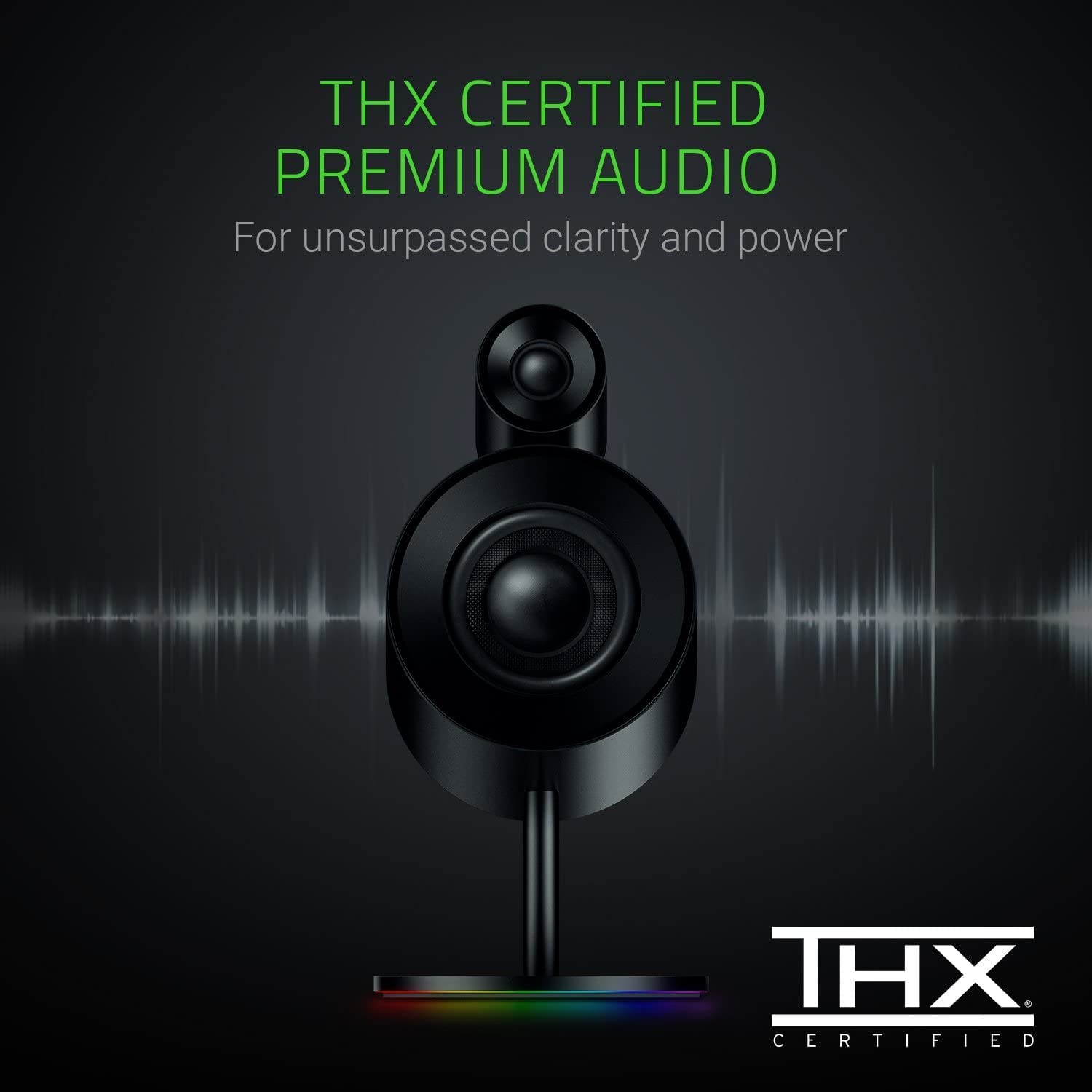 Razer Nommo Pro- Thx Certified Premium Audio - Dolby Virtual Surround Sound - Downward Firing Subwoofer PC Gaming Speakers - Blink.sa.com