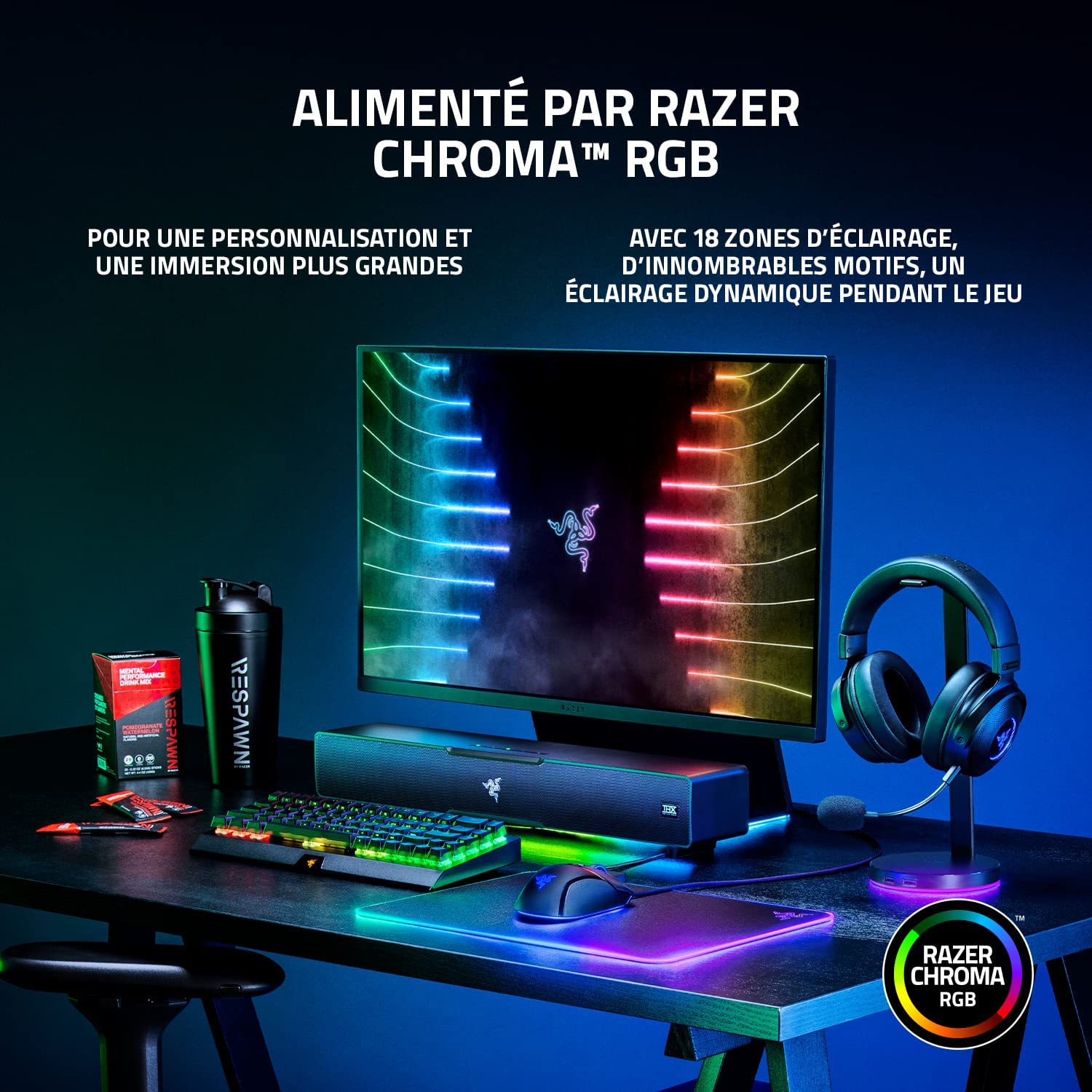 Razer Leviathan V2 Gaming Soundbar with Subwoofer, THX Spatial Audio, Bluetooth 5.2, USB Audio Input, Black - Blink.sa.com