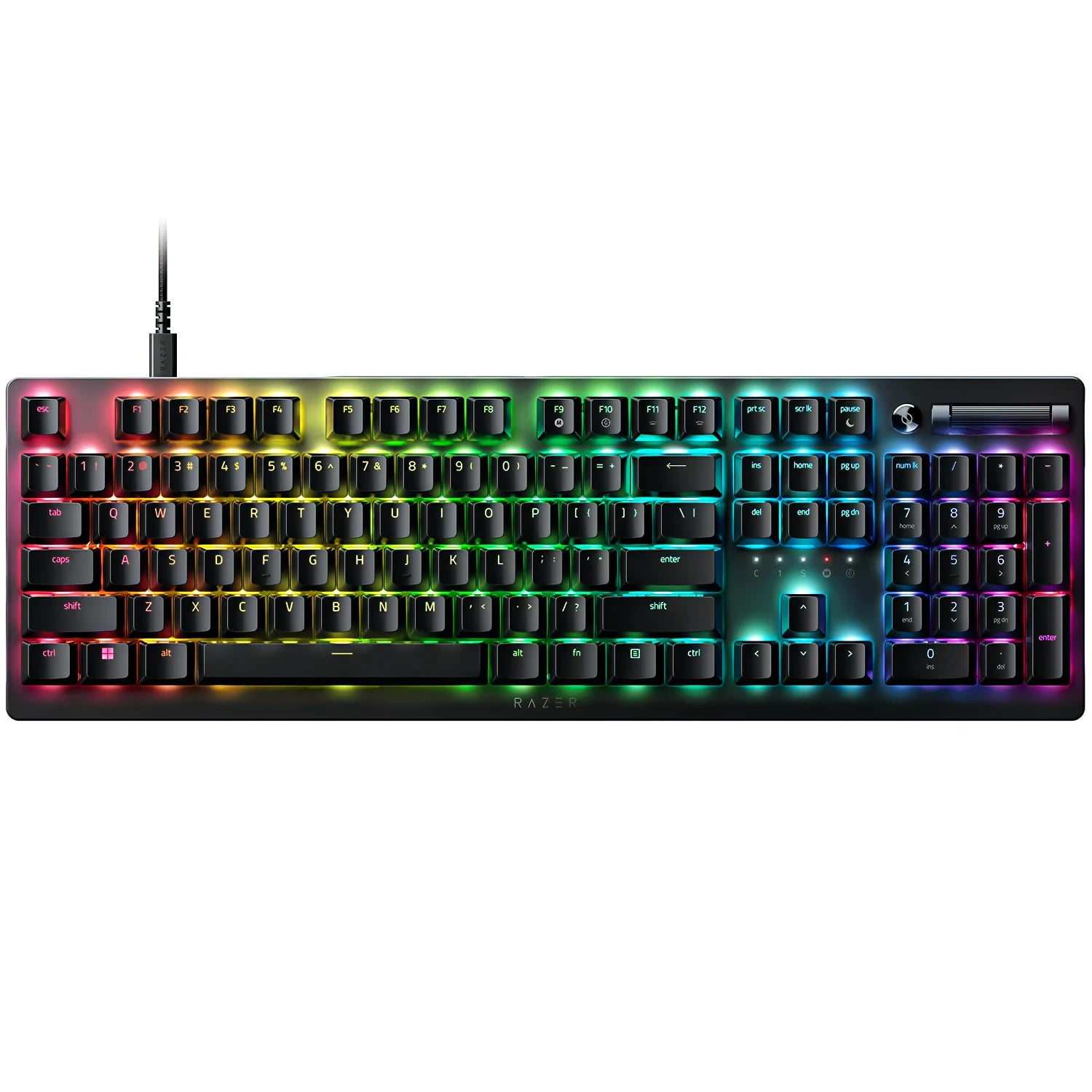 Razer DeathStalker V2 Low-Profile RGB Optical Gaming Keyboard Linear Optical Switch (US Layout) - Black - لوحة مفاتيح