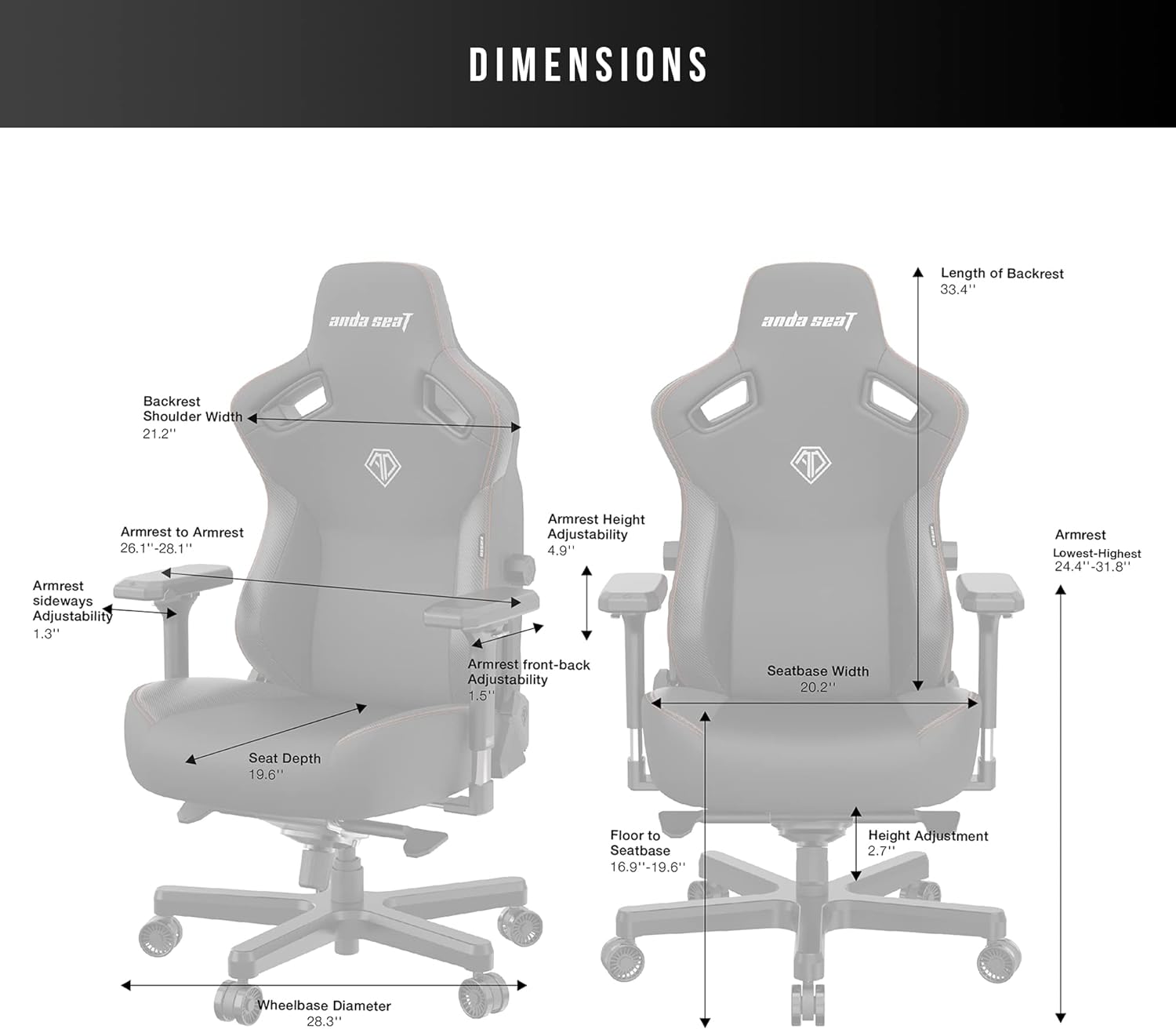 Buy Anda Seat Kaiser 3 Large Premium Ergonomic Gamingoffice Chair Maroon Online In Saudi