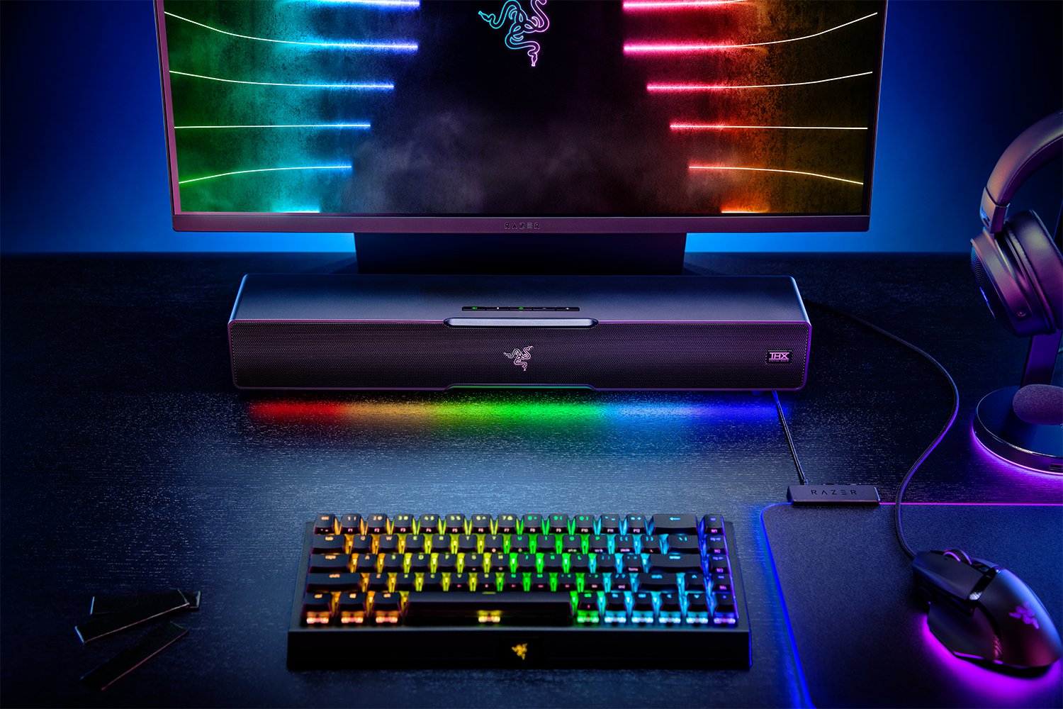 Razer Leviathan V2 Gaming Soundbar with Subwoofer, THX Spatial Audio, Bluetooth 5.2, USB Audio Input, Black - Blink.sa.com