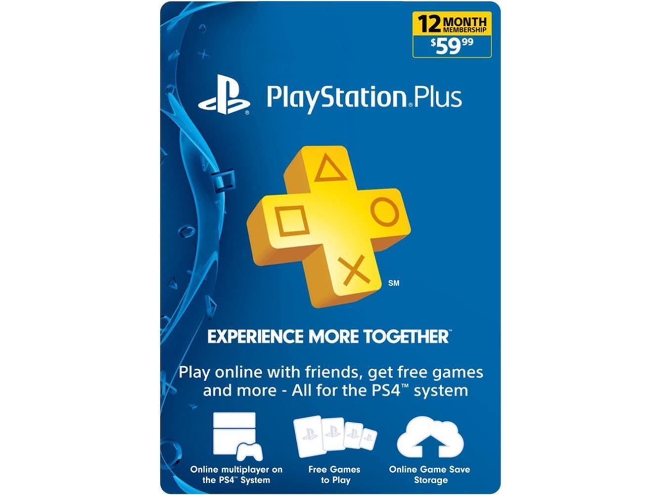 SONY Playstation Plus Card - 1 Year Membership - PSN US Account - Blink Saudi
