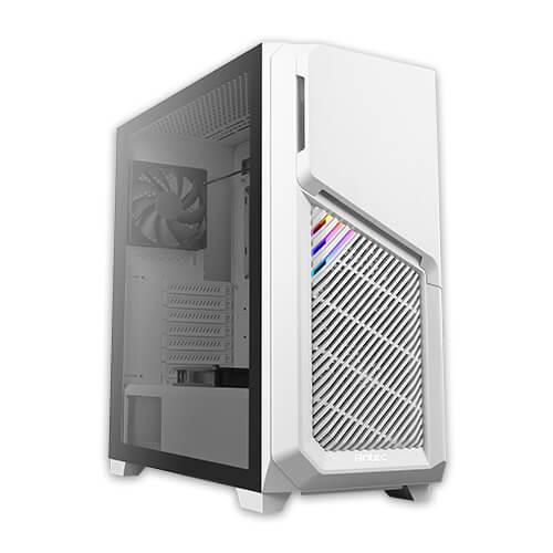 Antec DP502 FLUX Mid-Tower Gaming Case - Tempered Glass Side Panel - White Cabinet - Think24sa