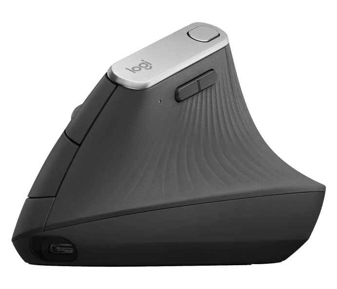 Logitech MX Vertical Wireless Mouse – Advanced Ergonomic Design Reduces Muscle Strain, Rechargeable - Graphite - Think24sa