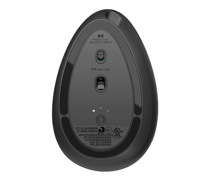 Logitech MX Vertical Wireless Mouse – Advanced Ergonomic Design Reduces Muscle Strain, Rechargeable - Graphite - Think24sa